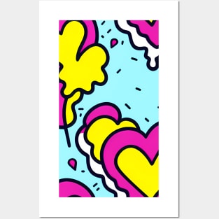 PopArt Heart Ice Cream Sandwich Posters and Art